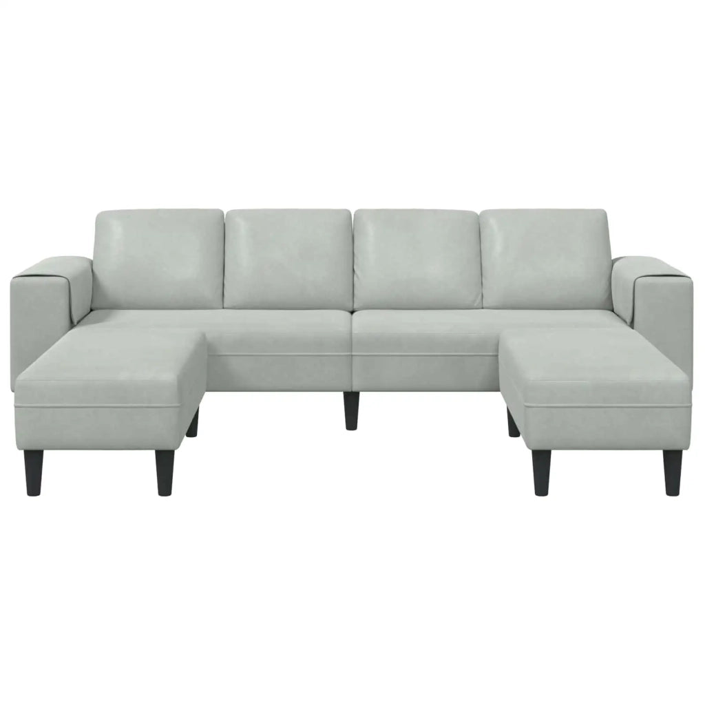 Divano per Soggiorno 3 pcs Grigio chiaro 250 x 188 x 76 cm 3335122