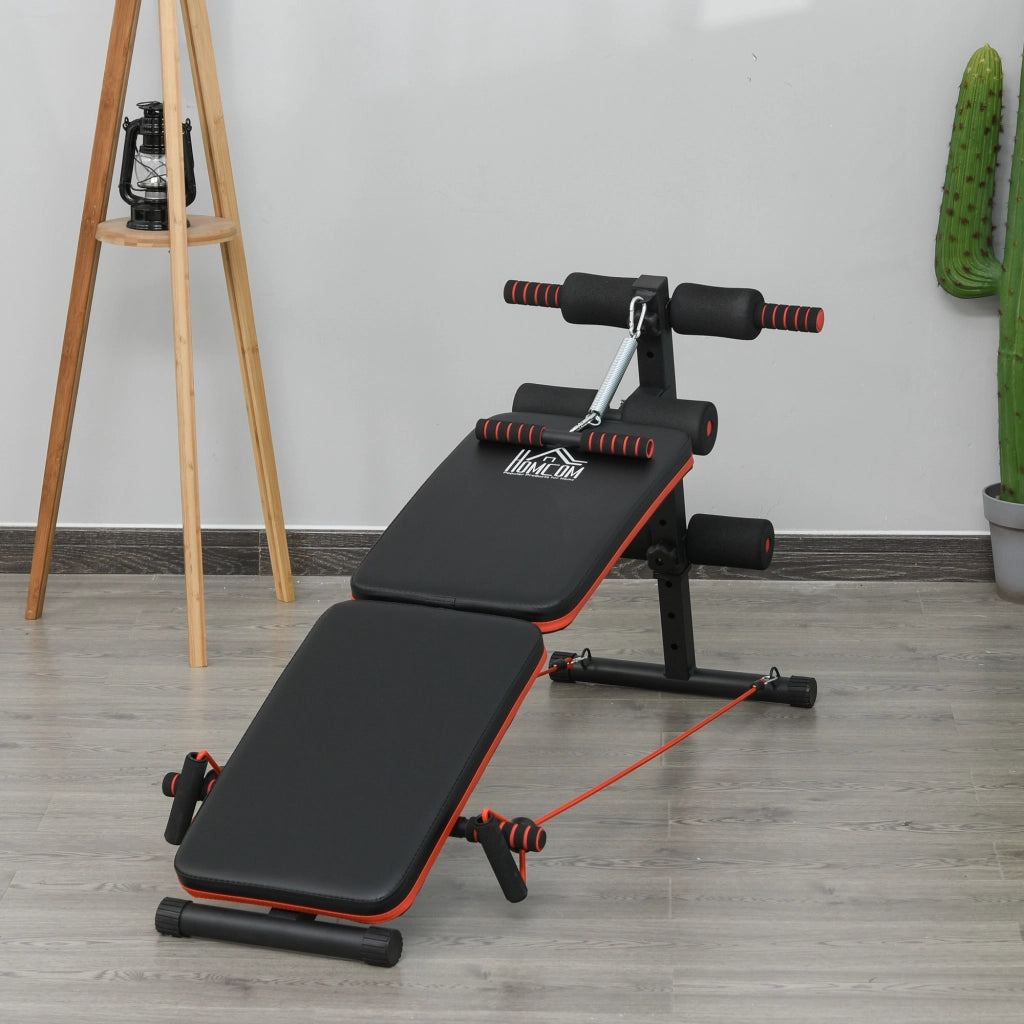 Panca Addominali Pieghevole Regolabile ¨C Xylo ¨C Nero 137x51x50-66cm