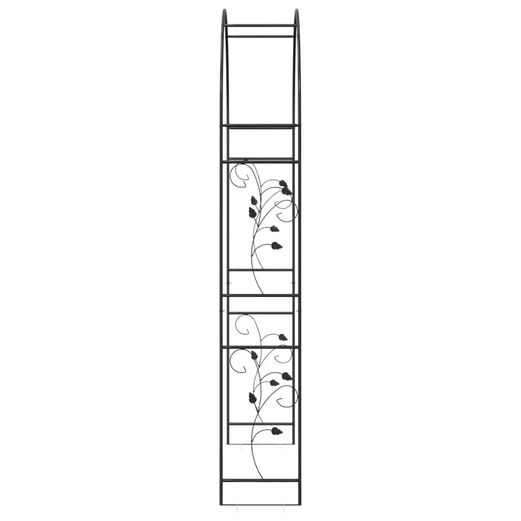 Arco da Giardino Floreale Nero 115 x 37 x 231 cm 42021351