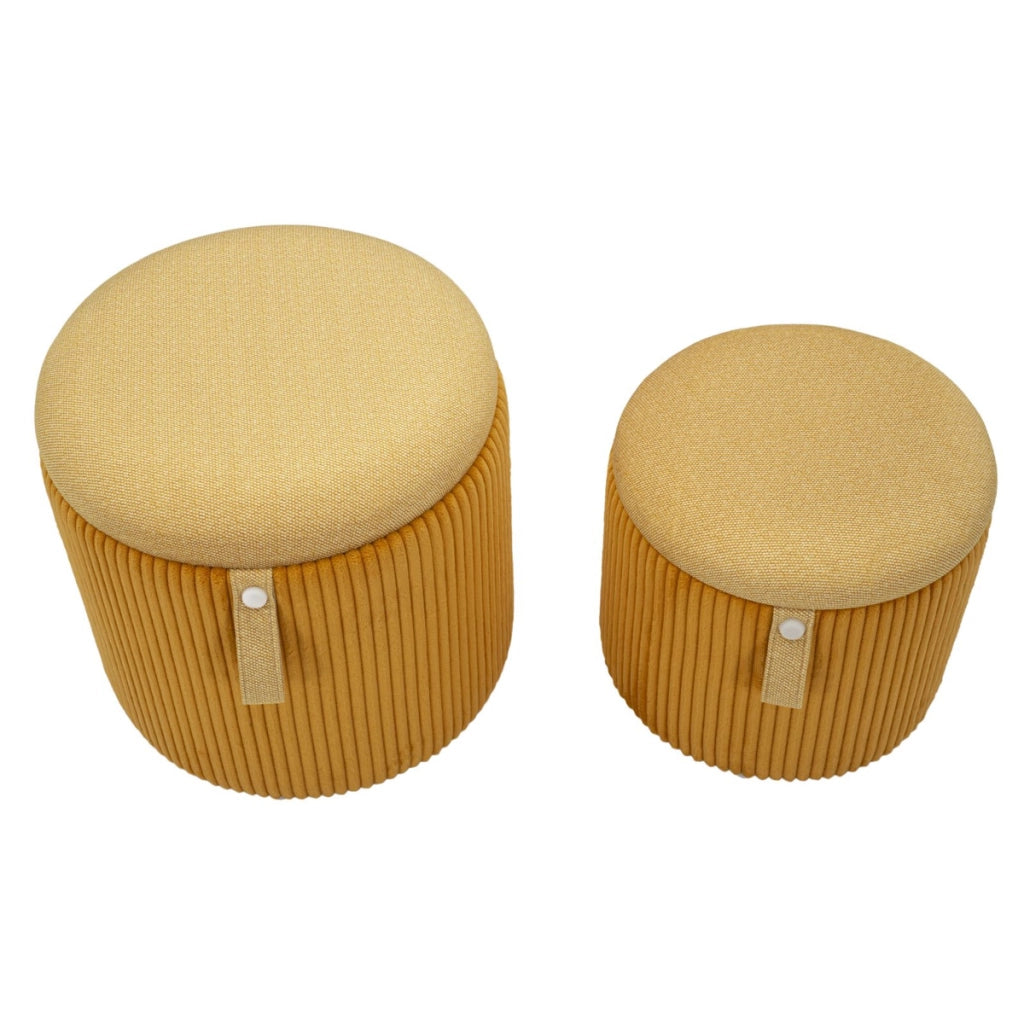 Pouf VKH718, Giallo, MDF, 38x38x38 cm