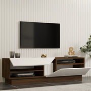 Spilinga, Mobile Porta tv 2 Ripiani, 160x40x45h cm Bianco