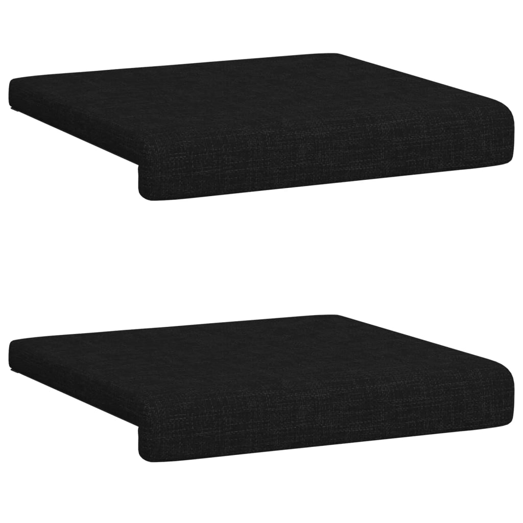 Cuscino per panchina 2 pcs Tessuto Nero Profondità 35 cm 42043010