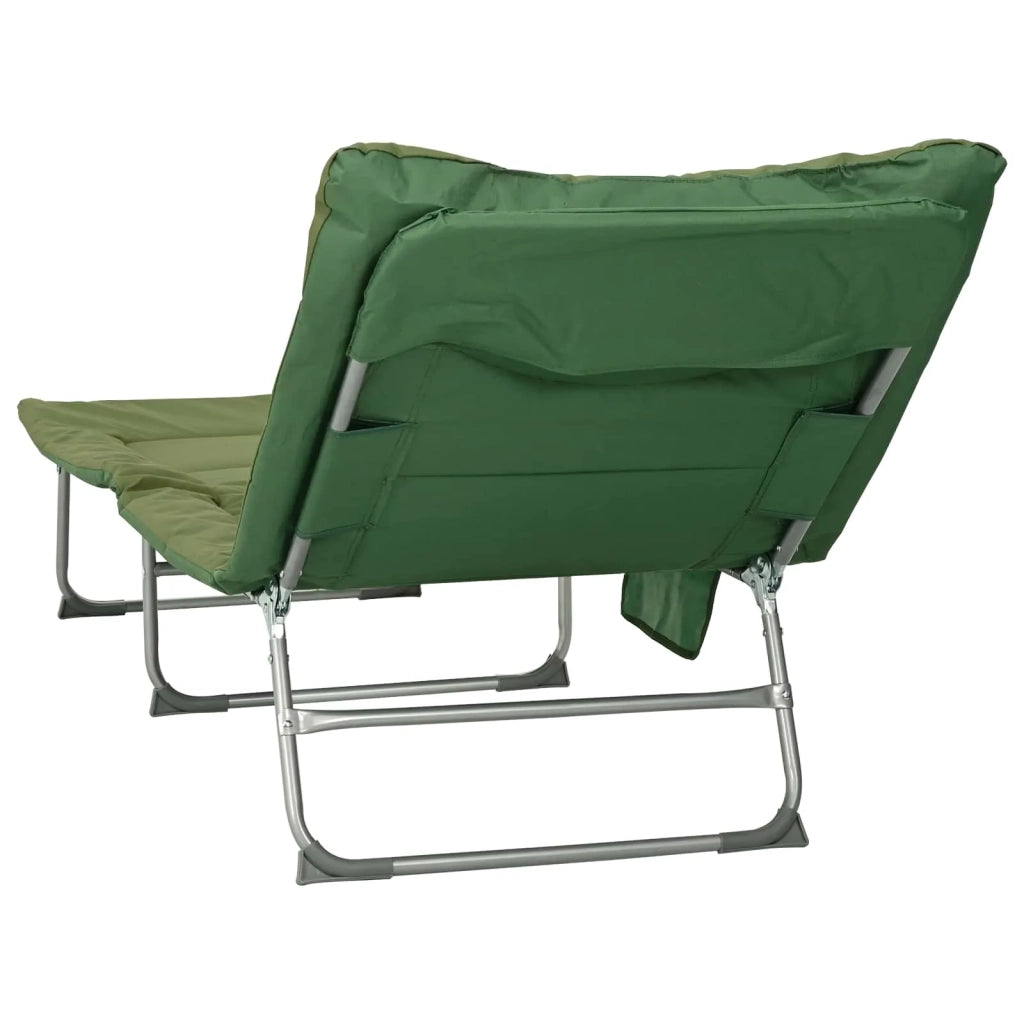 Lettino prendisole pieghevole con cuscino Verde Scuro 42032382