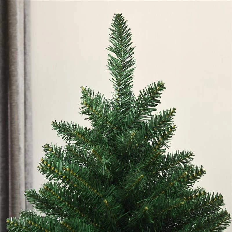 ALBERO DI NATALE ARTIFICIALE 180CM CON 800 RAMI E BASE IN METALLO, VERDE