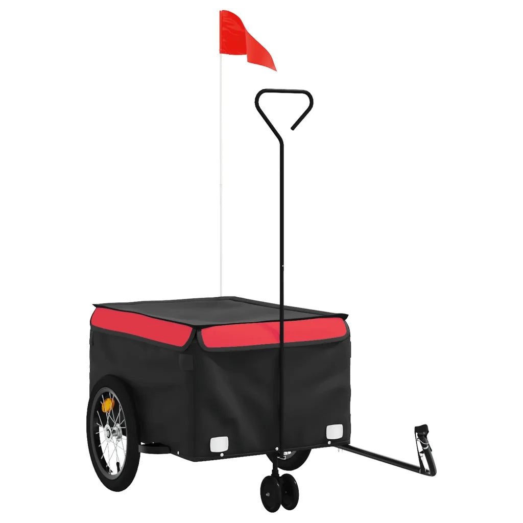 Rimorchio da Bici Nero e Rosso 45 kg in Ferro CFW2389080