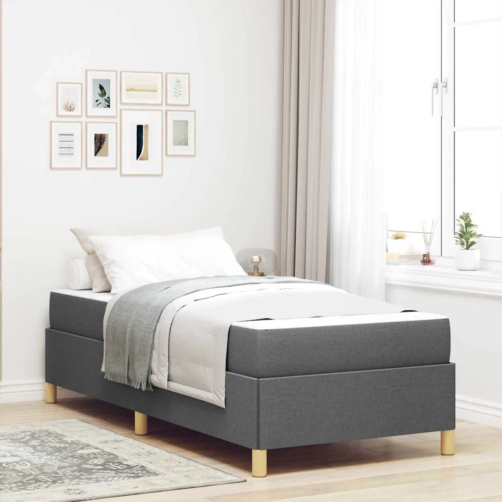 Struttura del letto Grigio scuro 80 x 200 cm Tessuto 3398893