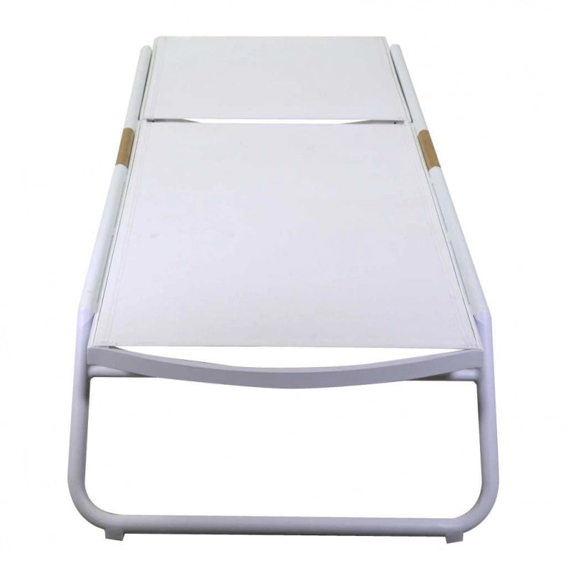 Lettino alluminio Medford bianco cm 206x68h32/102