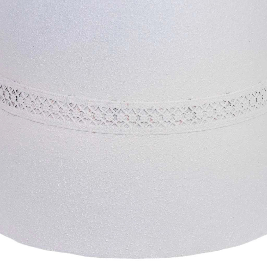 Vaso metallo bianco 1 manico 20x20x33h cm