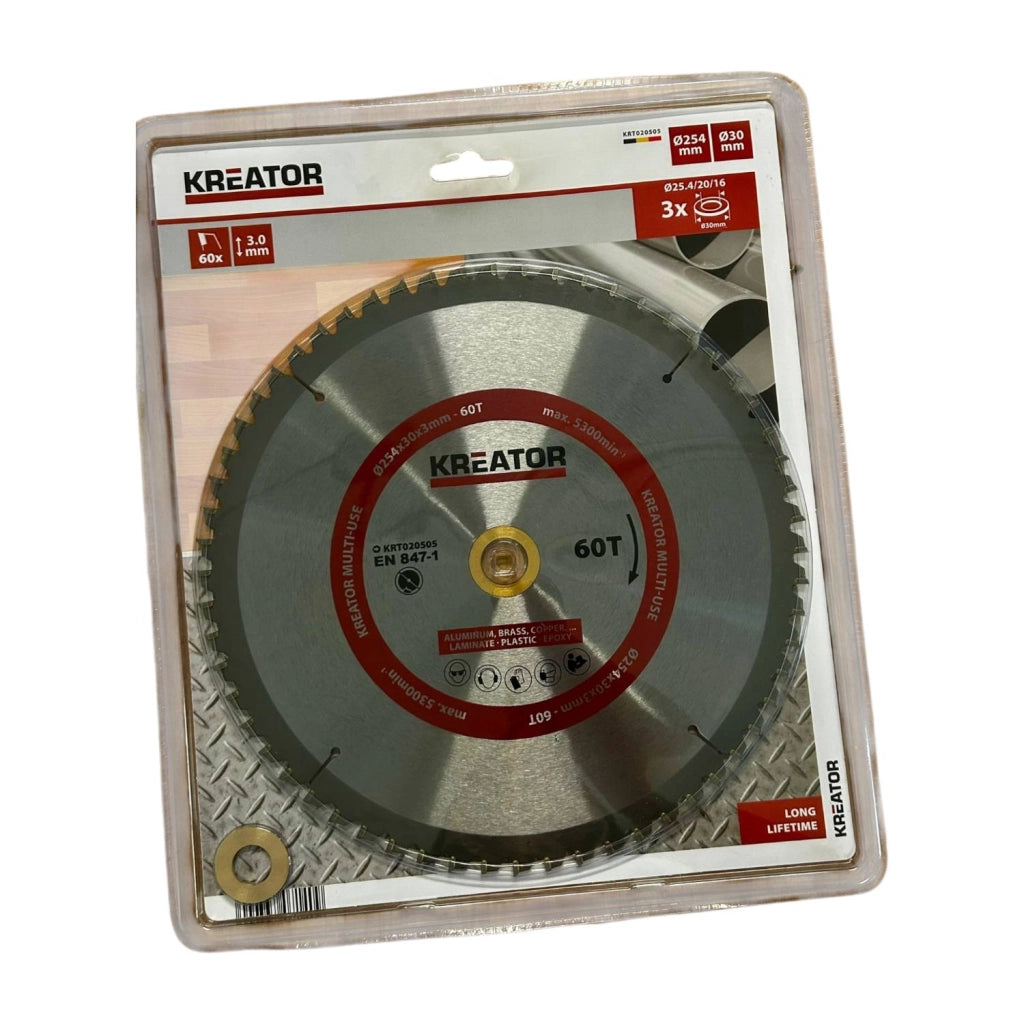 Kreator-Lama di sega circolare per legno Ø254X30x3Mm 60denti