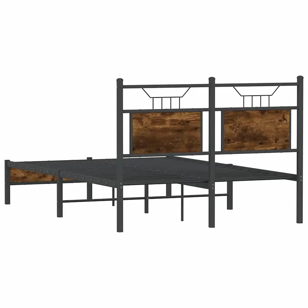 Giroletto senza Materasso-Struttura Letto Rovere Fumo 120x200 cm in Truciolato 643090