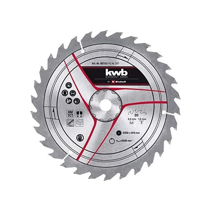 Kwb Lama Legno D.200X16 Mm - 20 Denti