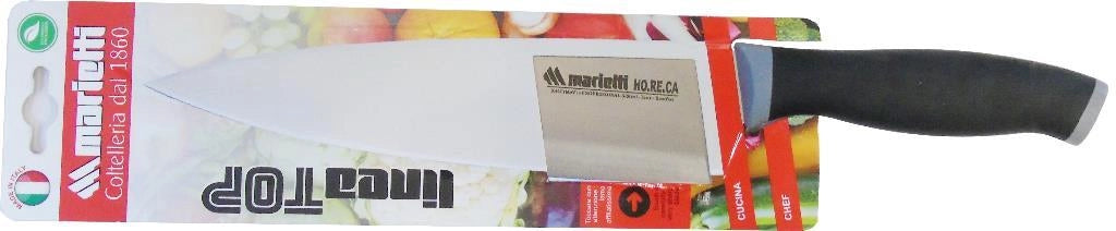 Coltello da cucina con manico nero lama 22 cm marietti