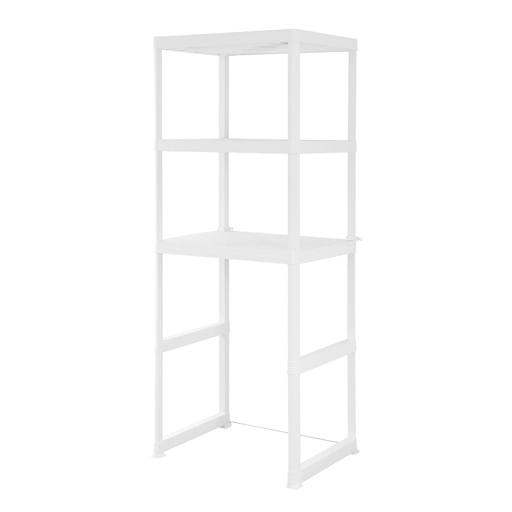 Scaffale sopra lavatrice bianco con 3 ripiani in kit di montaggio
