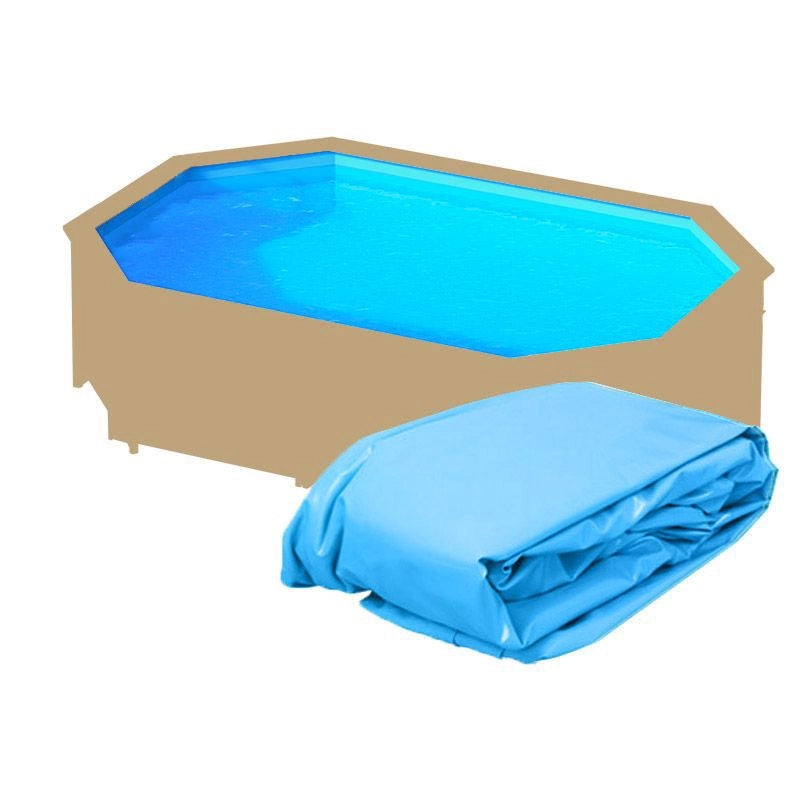 Liner Di Ricambio 4,88 X 2,78 X 1,20 Per Piscina In Legno Ottagonale Allungata - Octo +540 - 5,23 X 3,13 X H 1,20 M Azzurro - Spessore 0,50 Mm Colore: Azzurro, Dimensione piscina: 4.59 X 3.02 m