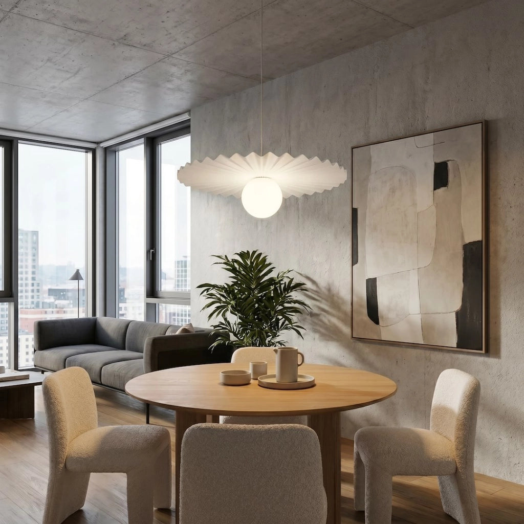 Lampada sospesa UMBRA bianca ventaglio 1xG9 Emibig