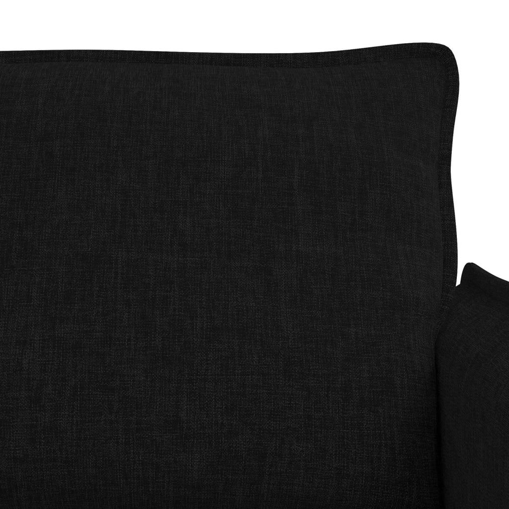 Set di divani 2 pcs Nero 196 x 82 x 85 cm Tessuto 3407613
