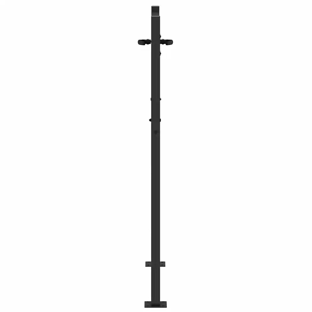 Cancello da giardino con blocco Nero 110 x 130 cm 42015910