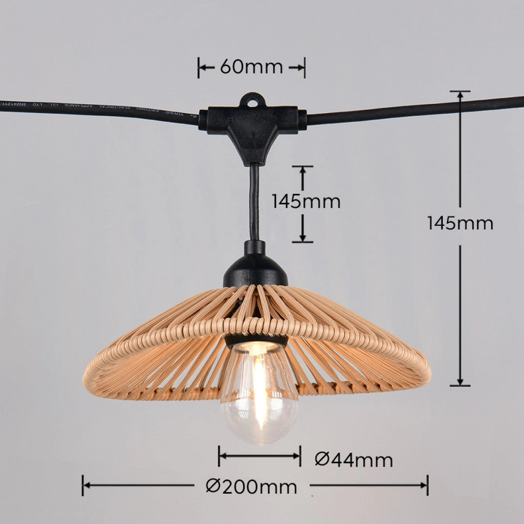 Catena luminosa boho nera 10xE27 IP44 CHAIN RL