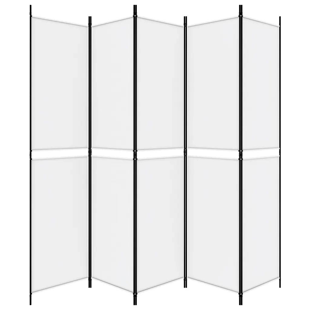 Divisorio a 5 Pannelli Bianco 250x220 cm Tessuto 350250