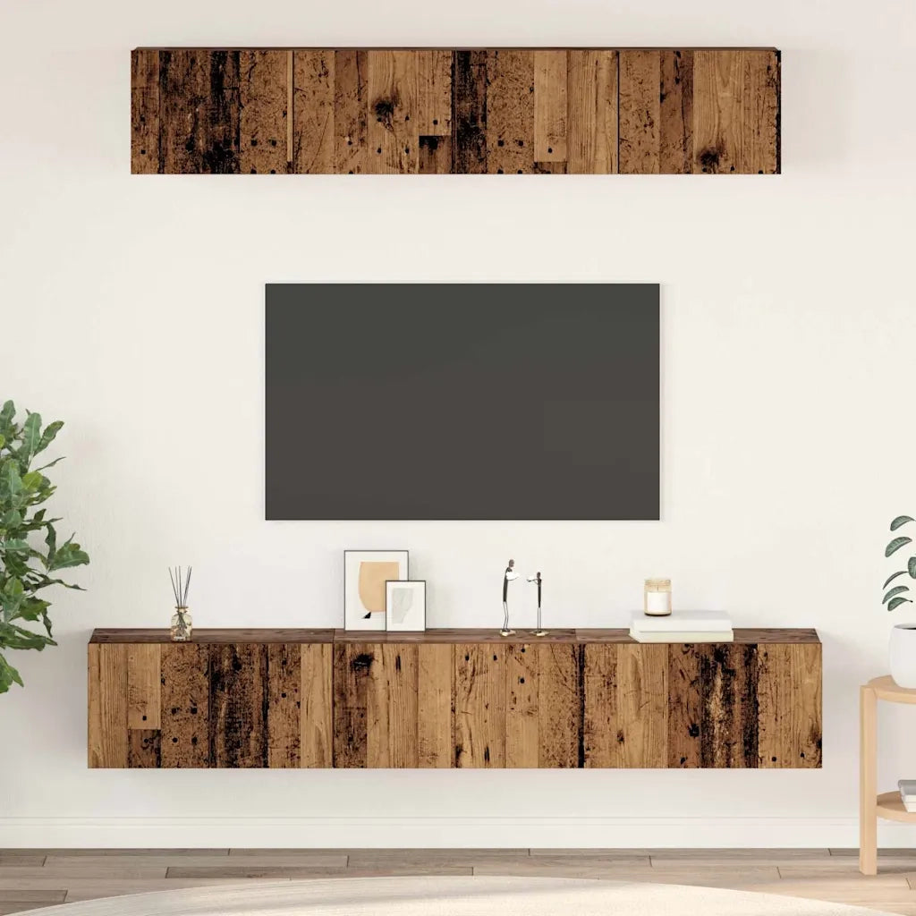 Set mobile TV 5 pcs Legno vecchio Legno multistrato 3393213