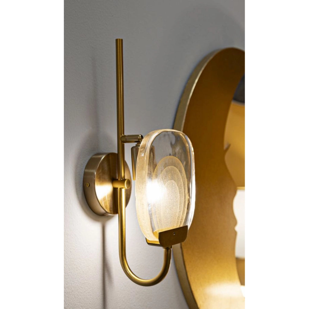 Lampada a Parete VKH68, Oro, Metallo, 15x14x38 cm