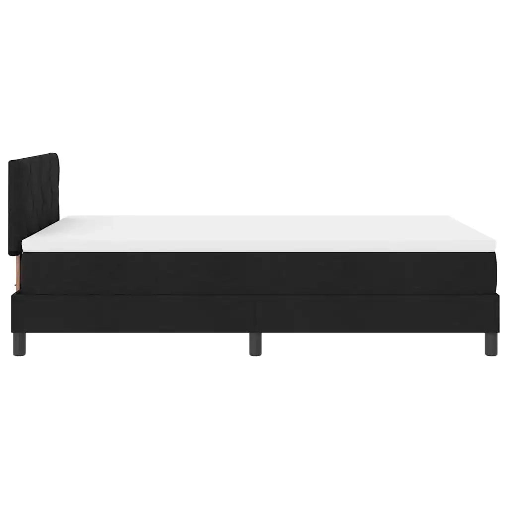 Letto a molle con cuscino Nero 120 x 200 cm Tessuto 3338757
