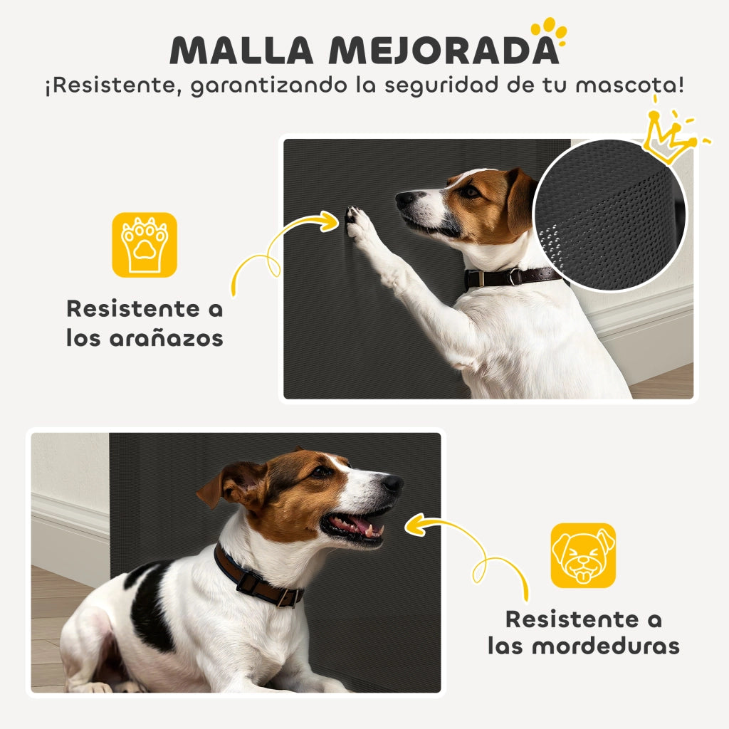 Barriera di Sicurezza per Cani Retrattile ¨C Minimal ¨C Nero 142x10x87 cm