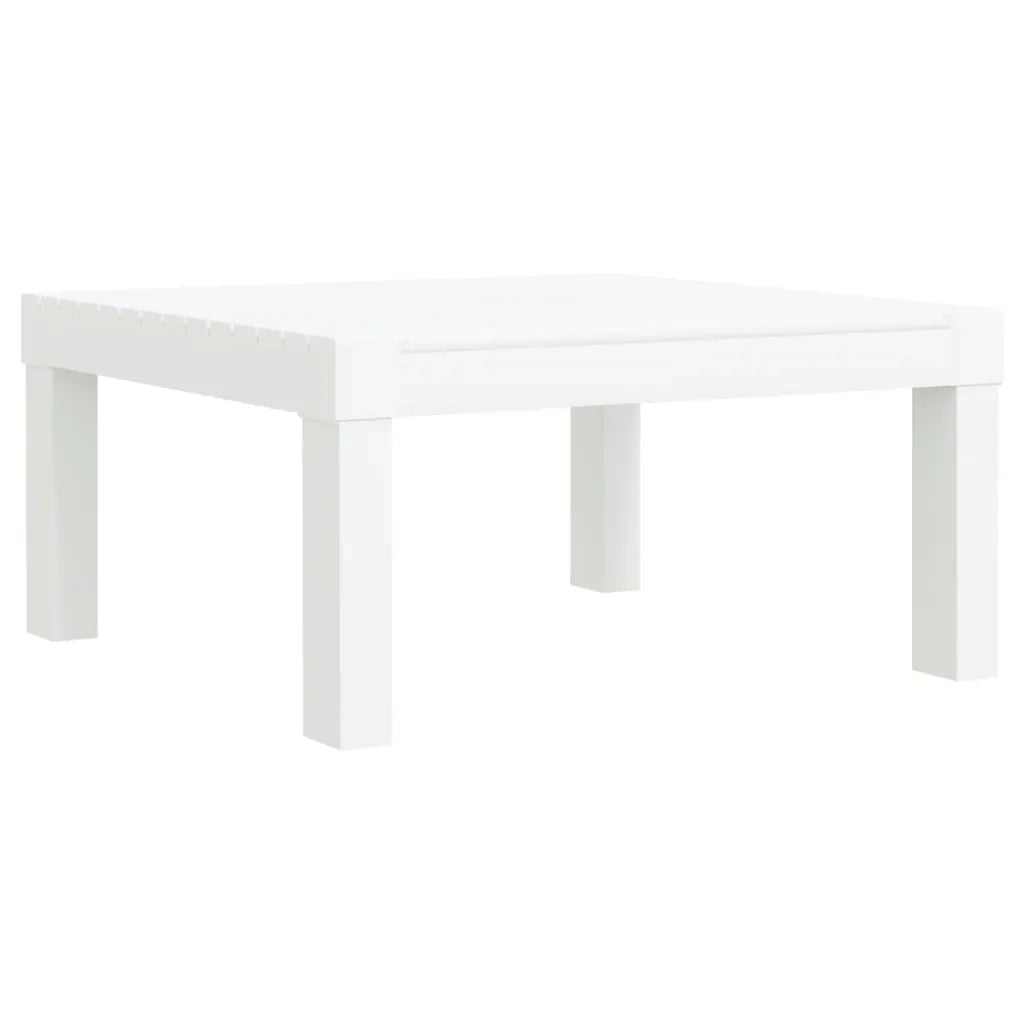 Set Salotto da Giardino 3 pz | Set di Mobili da Esterno con Cuscini Bianco in PP