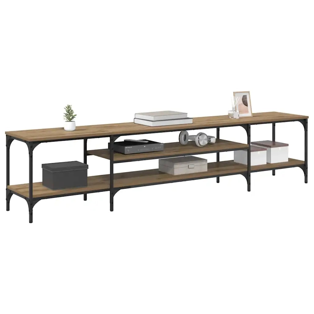 Mobile TV-Credenza per TV-Console TV Rovere artigianale 201 x 35 x 45 cm