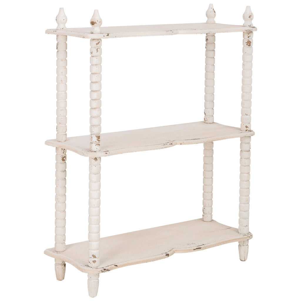 Mensola in legno bianco, 80,5x30x99 cm (altezza)