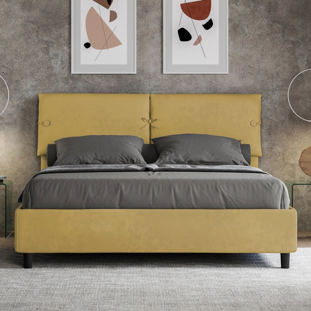 Letto Matrimoniale 160x190 cm Senza Rete Sleeper Ocra