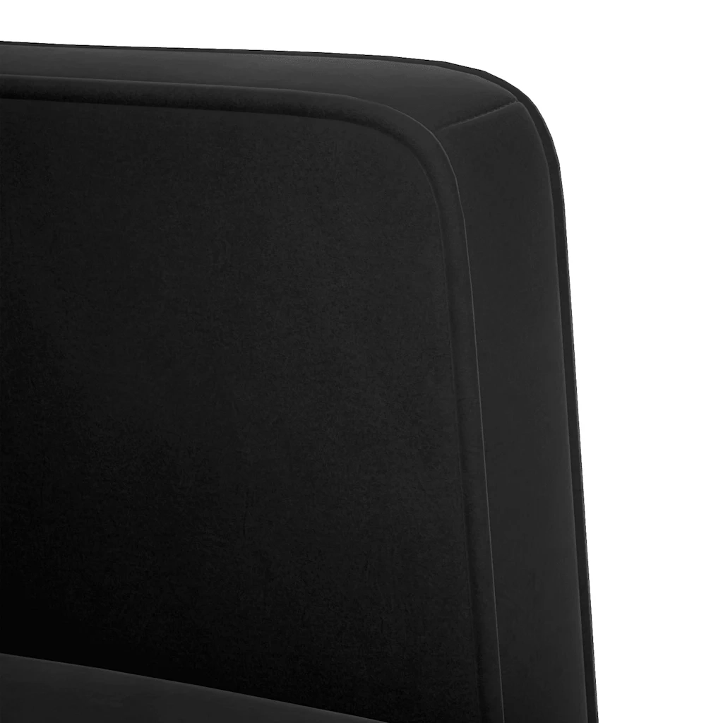 Divano Divanetto-Sofa Nero 111 cm in Velluto