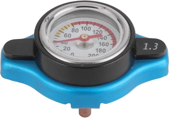 Termometro Radiatore a Lattina - Materiale di Alta Qualità - Senza Lavorazione - Misuratore di Temperatura - Gomma di Silicone - Automatico e Sigillante - Doppio con Liquido di Raffreddamento
