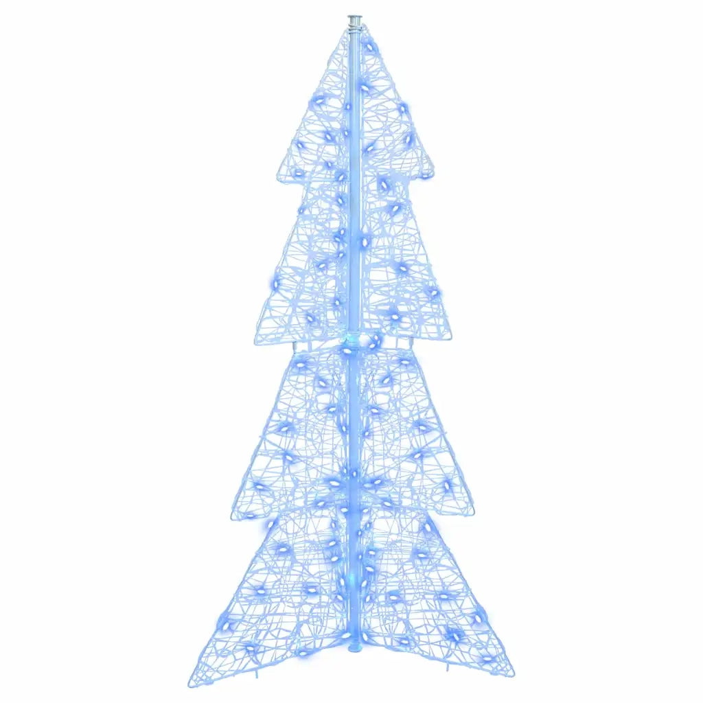 Albero di Natale con 100 LED Blu 120 cm Acrilico 42019204