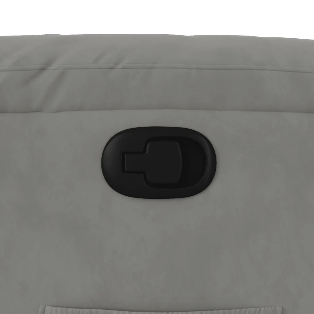 Poltrona | Sedia Relax Reclinabile Grigio Chiaro in Tessuto di Microfibra