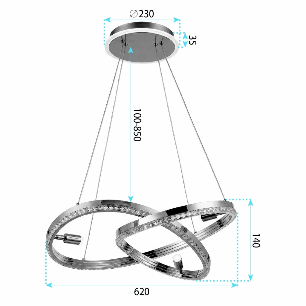 Lampada A Sospensione Da Soffitto Led G158-cp Gold