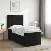 Letto box spring con materasso Nero 90 x 190 cm Velluto 3453550