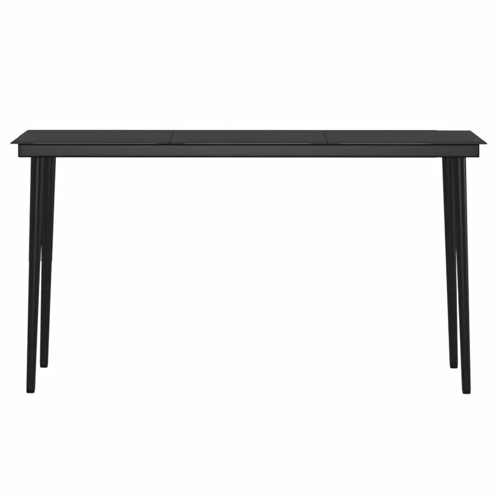 Set da Pranzo da Giardino 7 pz con Cuscini Nero 3099308