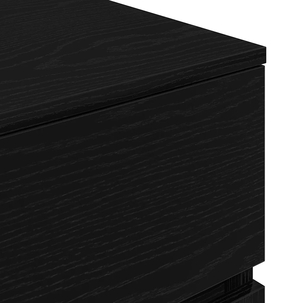 Comodini con 3 Cassetti 2 pz Nero 39x35x65 cm 861340