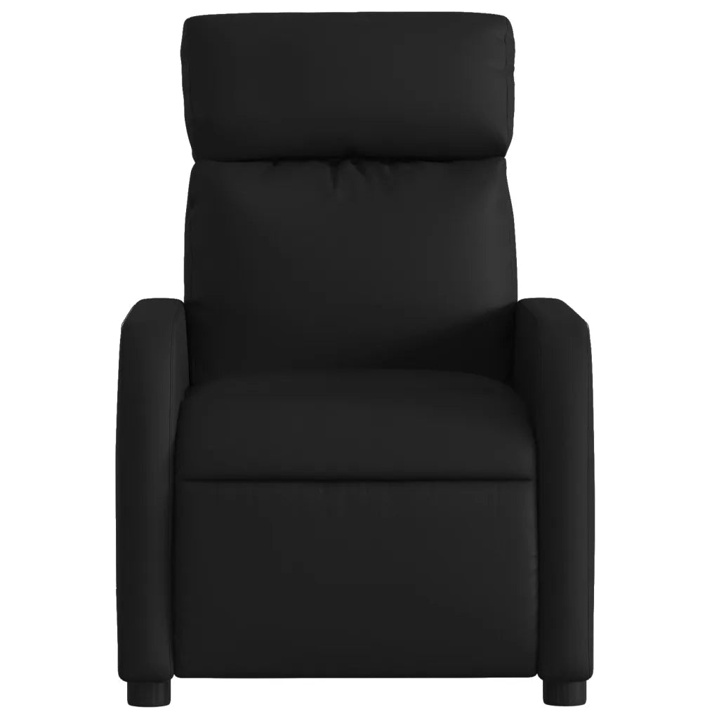 Poltrona reclinabile massaggiante in similpelle nera 3206875