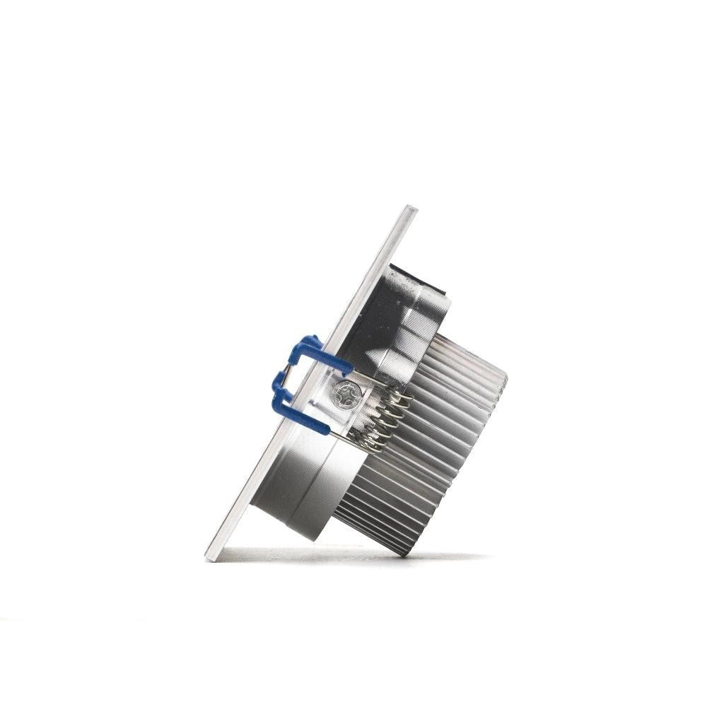 Trade Shop - Faretto 3 Led 3 W Ad Incasso Con Alette A Molla Rotondo Luce Fredda O Calda -