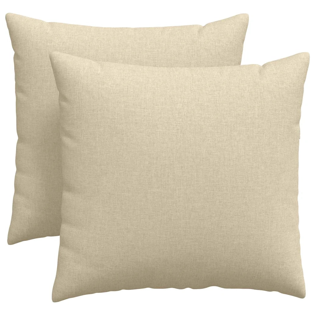 Cuscini da Divano 2 pcs Crema 45 x 45 cm Tessuto 42013918