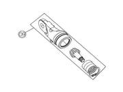 Kit assemblato pignone conico supporto lama fino a matr. PG3520 forbice PV280