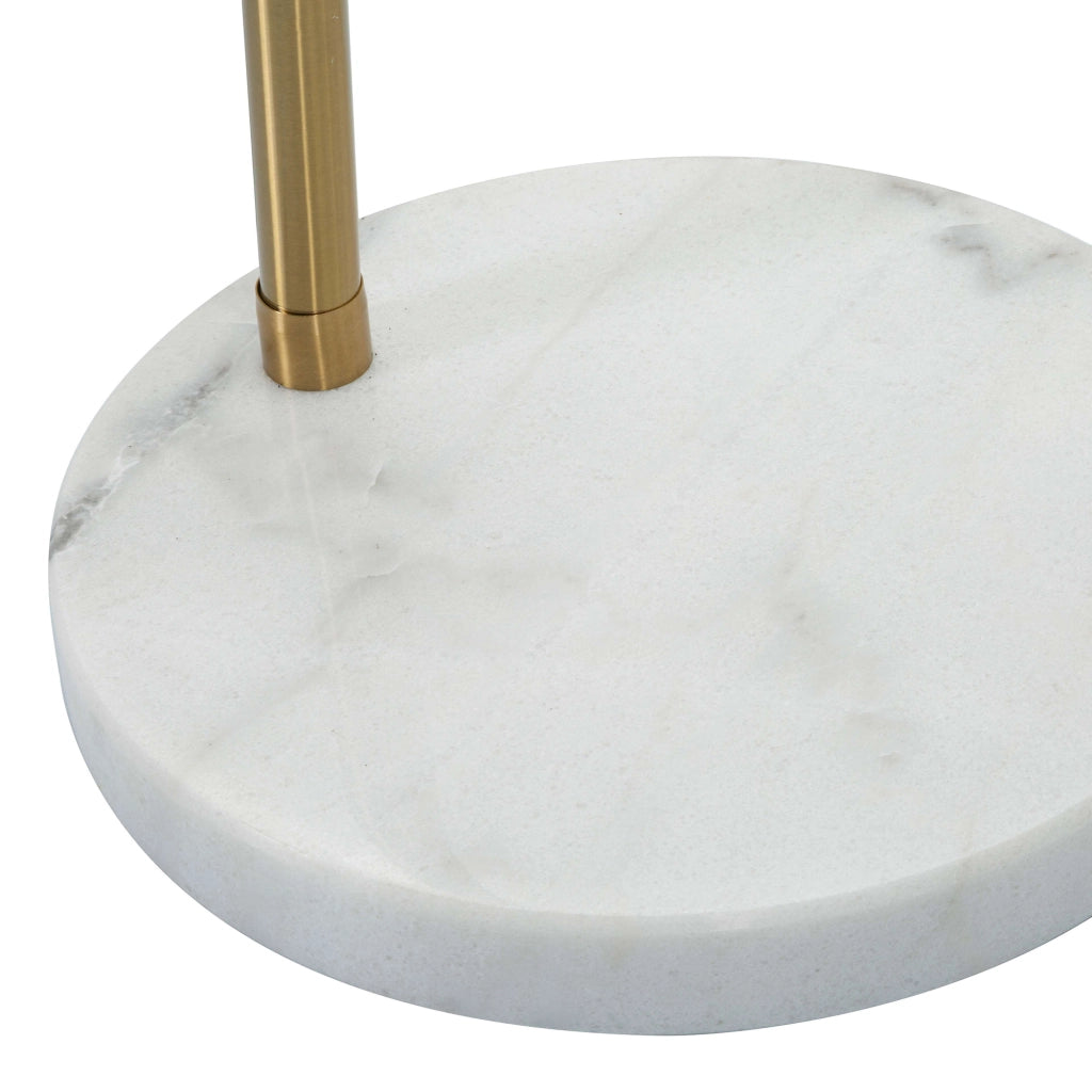 Bale, Lampada da Terra Necessarie 6 Lampadine, Bianco Marmo