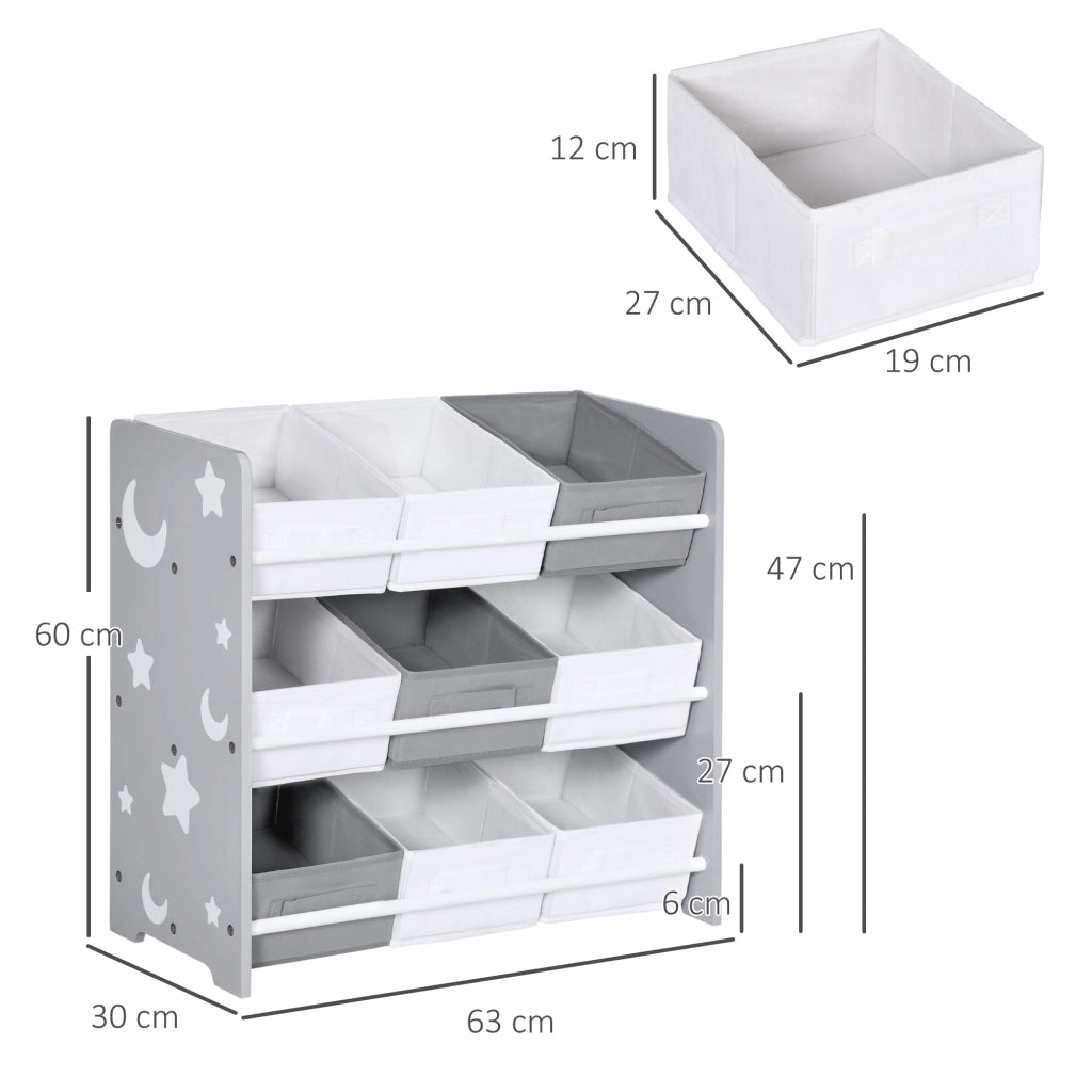 Mobiletto con Cestini ¨C Minimal ¨C Grigio e Bianco 63x30x60cm