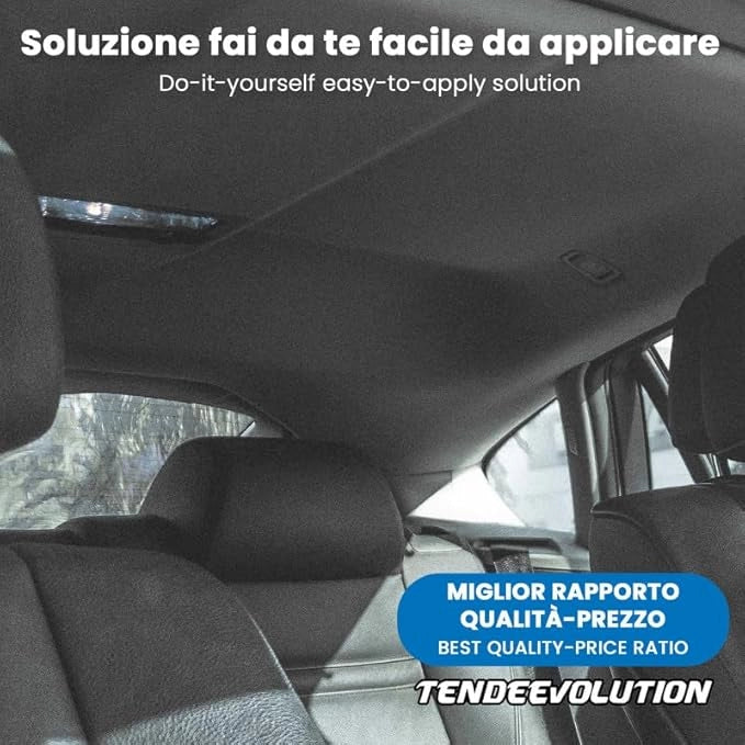 Kit Riparazione Tessuto Cielo Auto - Vellutino Nero Con 3 Colle Spray - Misura 1,50 x 4 m - Adatto anche per Pannelli Portiere e Pantoni