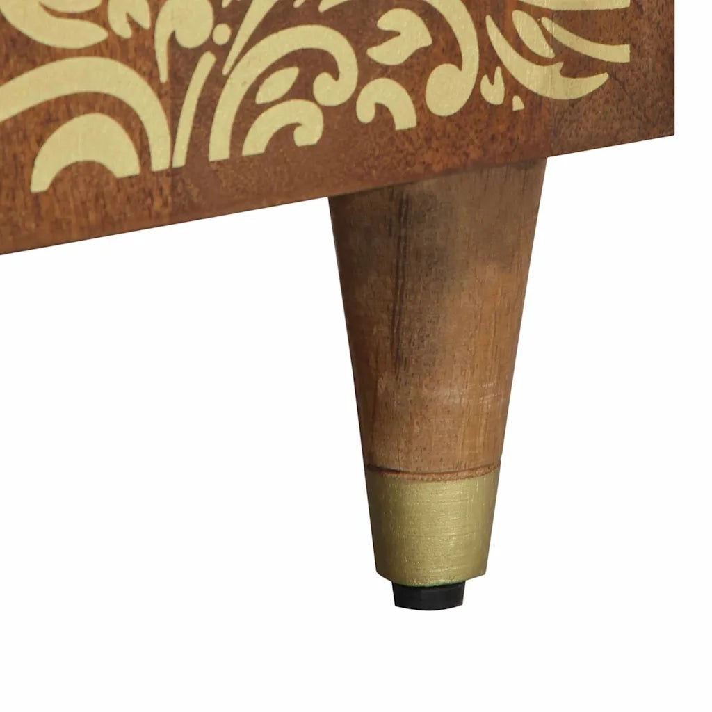 Comodino con porta con cassetto-Tavolino da notte Marrone miele 50 x 33 x 60 cm 478526