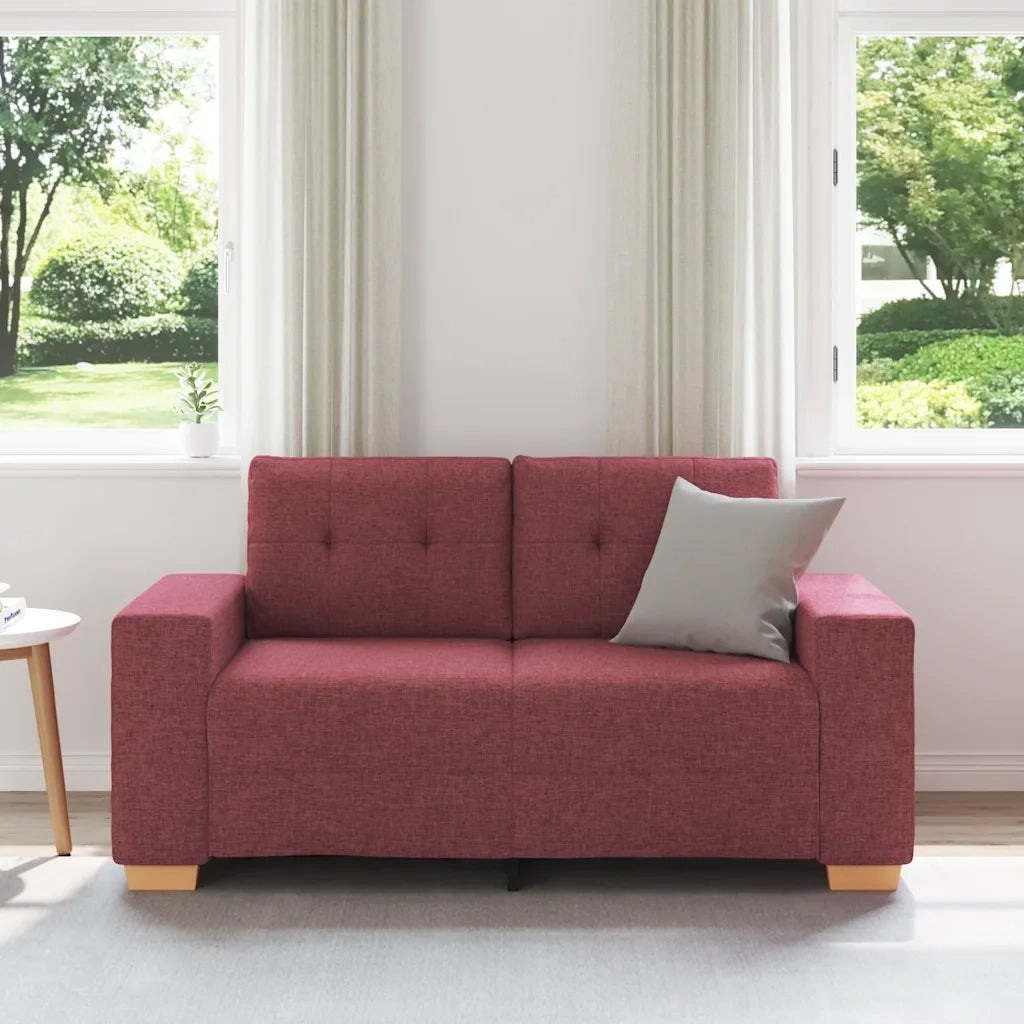 Divano Divanetto-Sofa Rosso Vino 120 cm in Tessuto