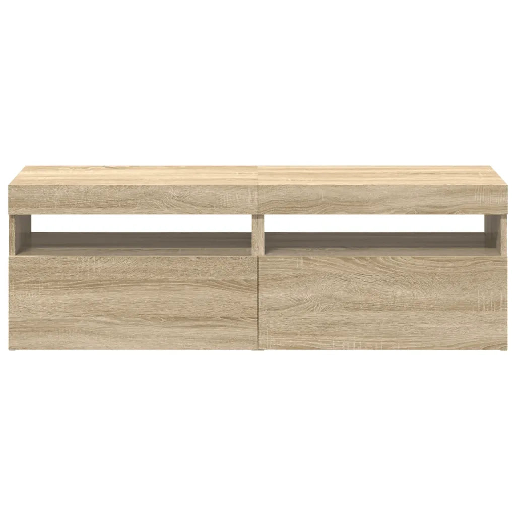Mobili Porta TV con LED 2 pz | Armadietto TV | Mobile Porta TV Rovere Sonoma 60x35x40 cm