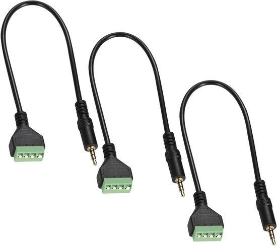 Adattatore cavo altoparlante - 3 pezzi 30 cm - Jack 3,5 mm a connettori Schroef